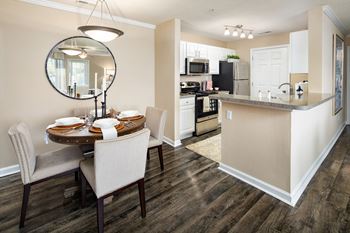 Dining area with kitchen view